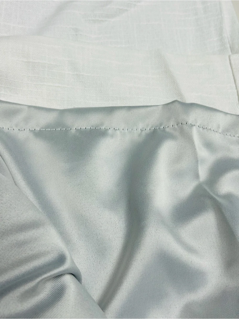 QUINCE Set Of 2 48x96 Cotton Slub Room Darkening Curtains White 0707